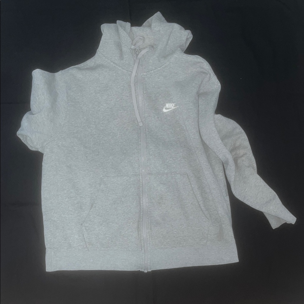 Nike Light Gray Hoodie with Logo
